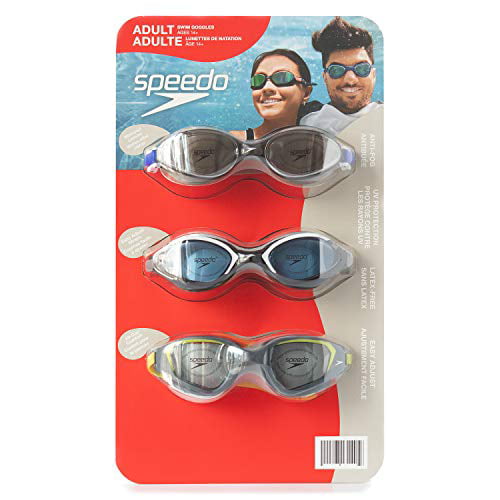 Speedo Adult Goggles Hydrofusion Black Gray & Lime Green Flex Fit Anti Fog B070 for sale online 