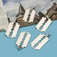 thumbnail image 6 of Resistant 201 Stainless Steel Blade Pendants Stainless Steel color 41.5x23.5x1.5mm Hole: 4x9mm, 6 of 6