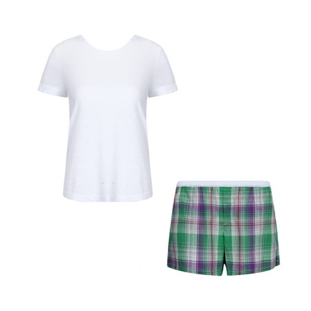 

Richie House Women s Summer Two-piece Pajama with Short Pants RHW2802-C-XL