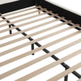 thumbnail image 4 of Hazel Queen Size Bed Frame, Upholstered Platform Bed, Soft Boucle Wingback Headboard, Wood Bed Support and Slats, Curved-Shaped Headboard Queen Beds for Adult, Easy Assembly, White, 4 of 14