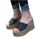 thumbnail image 3 of Sandalias Mujer Tacón inclinado Punta abierta Lentejuelas Zapatillas Cómodas Zapatos de playa Chanclas Wmkox8yii  hj789, 3 of 8
