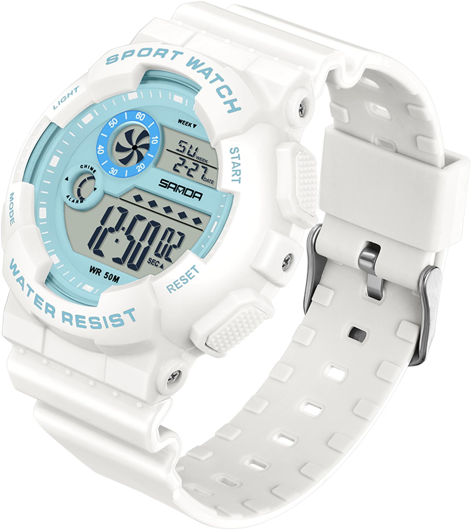 Womens Watch for Women Digital Sports Watch,7 Color LED 