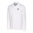 thumbnail image 2 of Men's Cutter & Buck White Southern Illinois Salukis Vault Advantage Tri-Blend Pique Big & Tall Long Sleeve Polo, 2 of 3