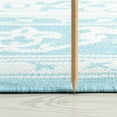 thumbnail image 4 of 2x3 Water Resistant, Small Indoor Outdoor Rugs for Patios, Front Door Entry, Entryway, Deck, Porch, Balcony | Outside Area Rug for Patio | Aqua, Floral | Size: 2' x 3', 4 of 8