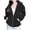 Black, variant on Towmus Cute Casual Print Zip Up Hoodie Girls Clothes Women Cotton Jacket with Pockets Aesthetic Sweatshirt