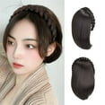 thumbnail image 2 of Girls Headband with Hair Extensions Shoulder Length Casual Hair Hoop Straight Hair Extensions 12Inch in Length, 2 of 9