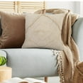 thumbnail image 3 of LR Home Ox Bay Hand-Woven Birch Diamond All-Natural Cotton  Pillow Cover, 3 of 7