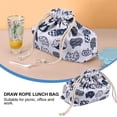 thumbnail image 3 of 1 Pce Sac à Lunch Imperméable Isolé Boîte à Lunch Portable Style Japonais Sac à Lunch Portable à Cordon Sac à Lunch Imperméable Isolé Bleu, 3 of 5