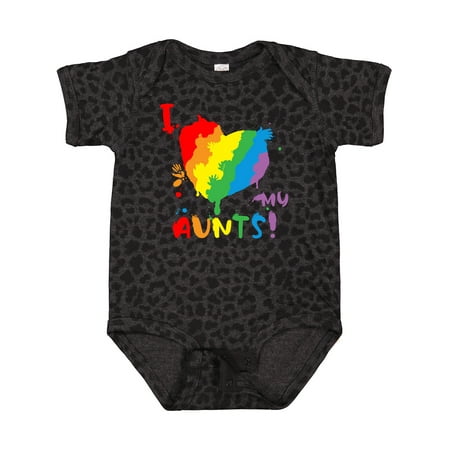 

Inktastic Pride Heart Kid Finger Paint I Love My Aunts! Boys or Girls Baby Bodysuit