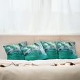 thumbnail image 7 of Ambesonne Nature Throw Pillow Cover 4 Pack, Marble Caves Lake, 16", Turquoise Grey, 7 of 7