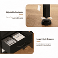 thumbnail image 5 of LIFERECORD Night Stand with 2 Fabric Drawers, Nightstand with Charging Station, End Tables with Storage Shelf for Small Spaces, Bedside Table Side Tables for Bedroom, Black, 5 of 6