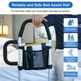 thumbnail image 4 of Barrière de Lit avec Double Barres Antidérapantes, Barrières de Lit pour Aînés avec Poche de Rangement-300lbs Support, Fixer Tout le Cadre Beds, 4 of 6