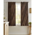 thumbnail image 4 of Rustic Wood Sheer Curtains 39 Inch Length 2 Panels Set for Living Room/Bedroom, Brown Wooden Planks Farmhouse Vintage Kitchen Curtains Grommet Semi-Sheer Curtains Drapes Window Treatments 27.5"x39"x2, 4 of 7