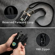 VIPERADE VE18-S Small EDC Pouch, Mini Pocket Organizer Pouch for Men, EDC Pocket Organizer Pouch, 3 Slots with 2 Zipper Pockets, Velcro Pouch Multitool Pouch-khaki