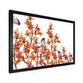thumbnail image 2 of Designart 'Flock of Bullfinches Birds Sitting on Orange Branches' Traditional Framed Art Print, 2 of 4