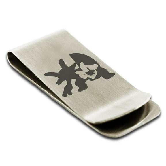 Tioneer Stainless Steel Engraved Money Clip Credit Card Holder
