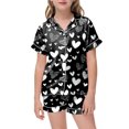 thumbnail image 2 of Godom Girls Pajama Soft Silk Satin Sleepwear for Comfortable Nights 2Pcs Nightwear Sleepwear, 2 of 4