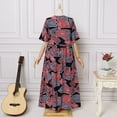thumbnail image 5 of ZANZEA Womens Dresses Short Sleeved Vintage Floral Printed Maxi Dress, 5 of 9