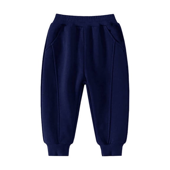 CONZONE Boys Baggy Sweatpants Wide Leg Sweat Pants for Child Elastic Waist Lightweight Fall Winter Athletic Jogger Pants with Pockets