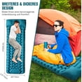 thumbnail image 4 of Colchoneta para dormir para acampar autoinflable ultraligera al aire libre - Colchón de aire grande engrosado Colchón inflable Colchoneta para dormir autoinflable gruesa con almohada Estera JFHHH pequeña, 4 of 5