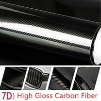 Black 7D Carbon Fibre Vinyl Wrap Sheet Film Sticker Car Wrap Air Bubble Free