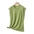 thumbnail image 3 of WRFWUL Womens 2 Pack Cap Sleeve Tank Tops with Built in Bra Casual Crew Neck T-Shirts Summer Basic Padded Yoga Athletic Shelf Bra Tops, 3 of 4