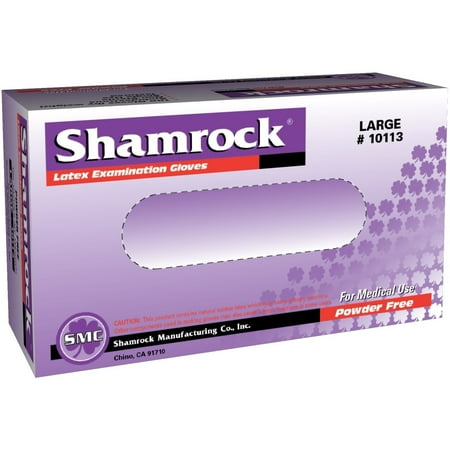 Shamrock Examination Latex Powder-free Textured Gloves