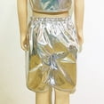 thumbnail image 3 of Dpytoraw Girls Metallic Shorts Dance Outfits Shiny Hot Pants Athletic Shorts For Girls Boys Cargo Pants Size 8-9 Years, 3 of 3