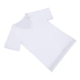 thumbnail image 6 of Women's V Neck Rolled Sleeve Shirts Short Sleeve T Shirts Side Split Tops Casual Tops Summer Fashion Solid Tee, 6 of 9