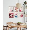 thumbnail image 4 of HAUS AND HUES Vintage Posters Aesthetic - Set of 6 High Fashion Art Wall Decor, Pink Artwork for Walls Fashion Posters, Pink Posters Wall Gallery Set, Vintage Wall Art, Glam Wall Art (Unframed 16x20), 4 of 6
