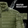thumbnail image 4 of Men’s Lightweight Down Jacket Water Resistant Puffer Insulated Warm Winter Coat with Pockets, 4 of 6