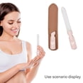 thumbnail image 3 of Lima de uñas, lima de uñas de metal de doble cara con mango antideslizante y estuche de cuero, limas de uñas para mujeres y hombres, 3 of 5