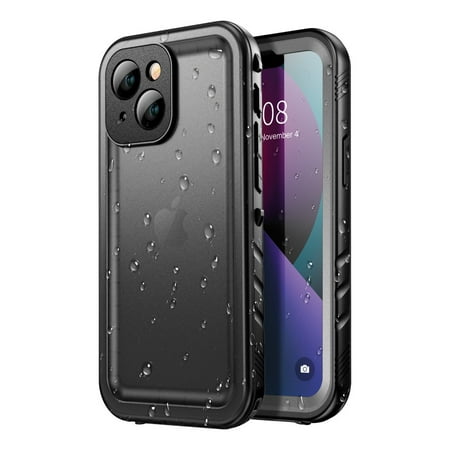 SPORTLINK Waterproof Case for iPhone 13 Mini, Full Sealed Diving Swimming Protective Cover 5.4 inch - Black
