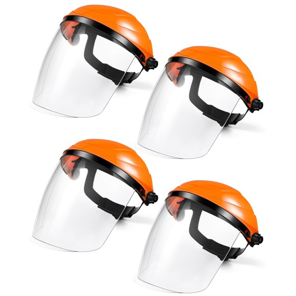 Protectores faciales de seguridad Tellegloww, 4 unidades, color naranja Full Impact