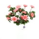 thumbnail image 1 of Ramo de flores artificiales de simulación de flores de azalea pequeñas para decoración del hogar (rosa oscuro), 1 of 3