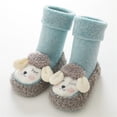 thumbnail image 2 of ZHUASHUM Socks For Baby Boys Girls Toddlers Indoor Animals Slipper Shoes Antislip Socks Booties First Walkers Light Blue 6-12 Months, 2 of 4