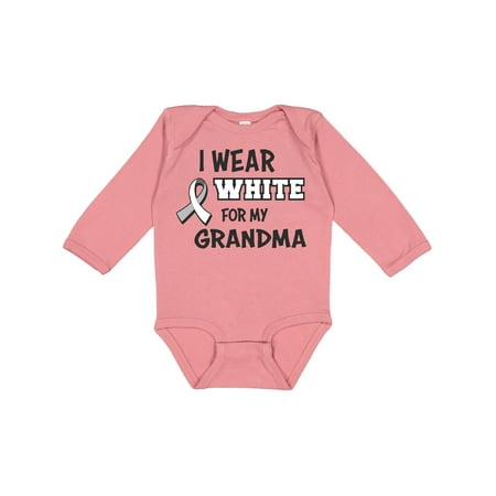 

Inktastic I Wear White For My Grandma Gift Baby Boy or Baby Girl Long Sleeve Bodysuit