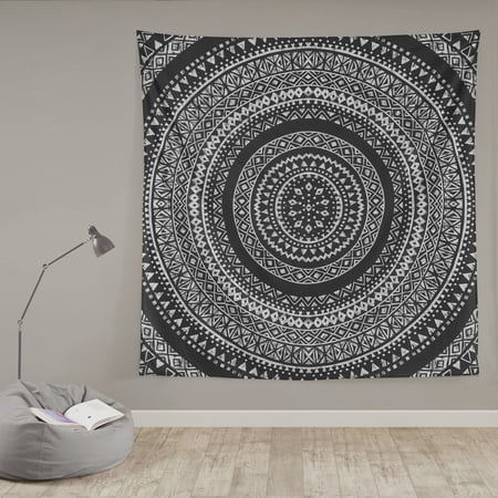 William Cotton Tapestry - Mainstays Black Medallion Oversized Cotton Print Tapestry