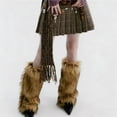 thumbnail image 2 of YUEHUA Women's Fluffy Faux Leg Warmers Fuzzy Winter Leg Coverings Boot Accessories for Christmas Halloween Cost-ume, 2 of 6