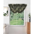 thumbnail image 2 of Waterfall Valances for Windows, Vintage Green Kitchen Sheer Valance Curtains, Southwestern Geometric Abstract Art Rod Pocket Elegant Swag Valances for Living Room Bedroom, 47.2"x38.5", 3 Panel, 2 of 8