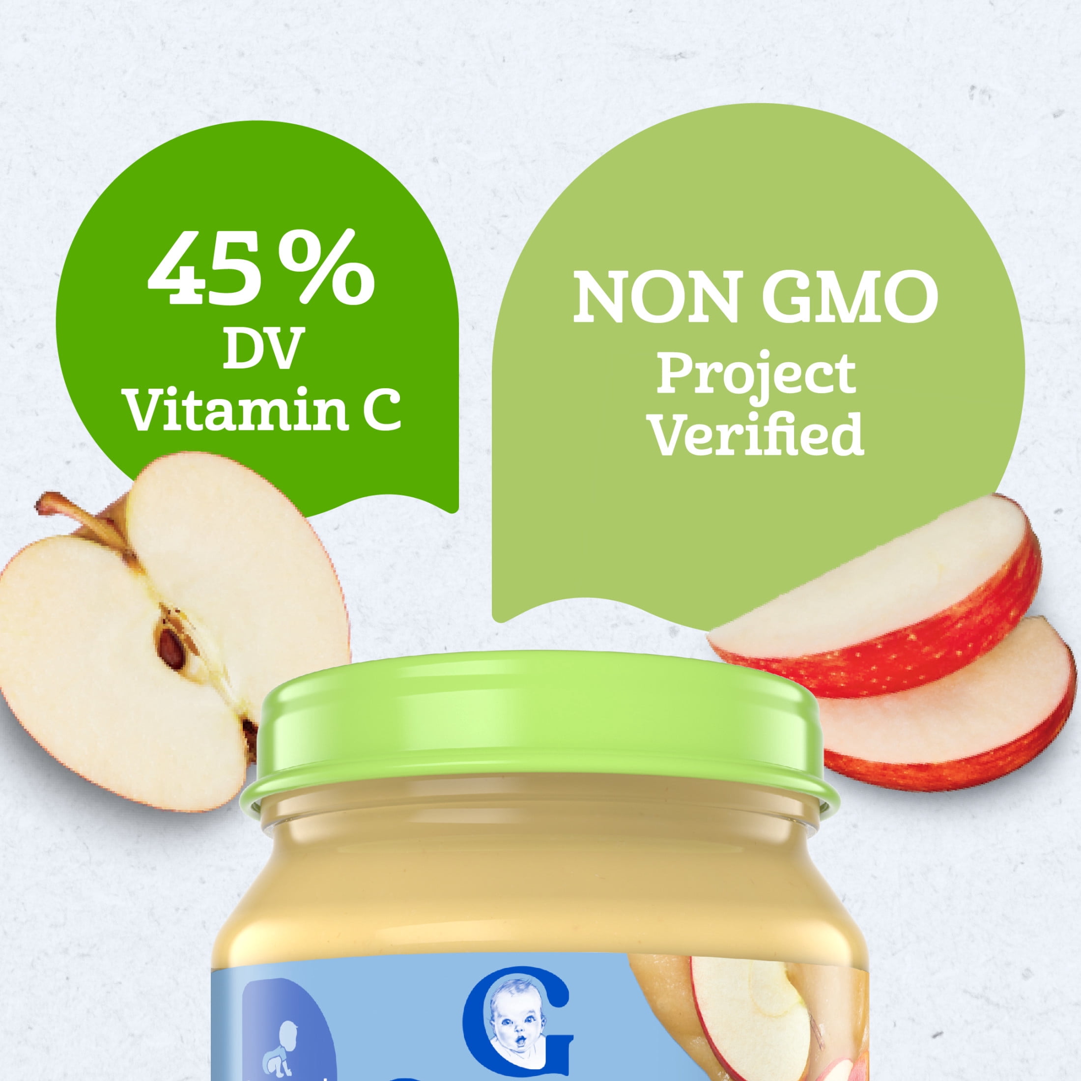 Gerber Organic Stage 1 Baby Food Puree, Apple, 4 oz Jar