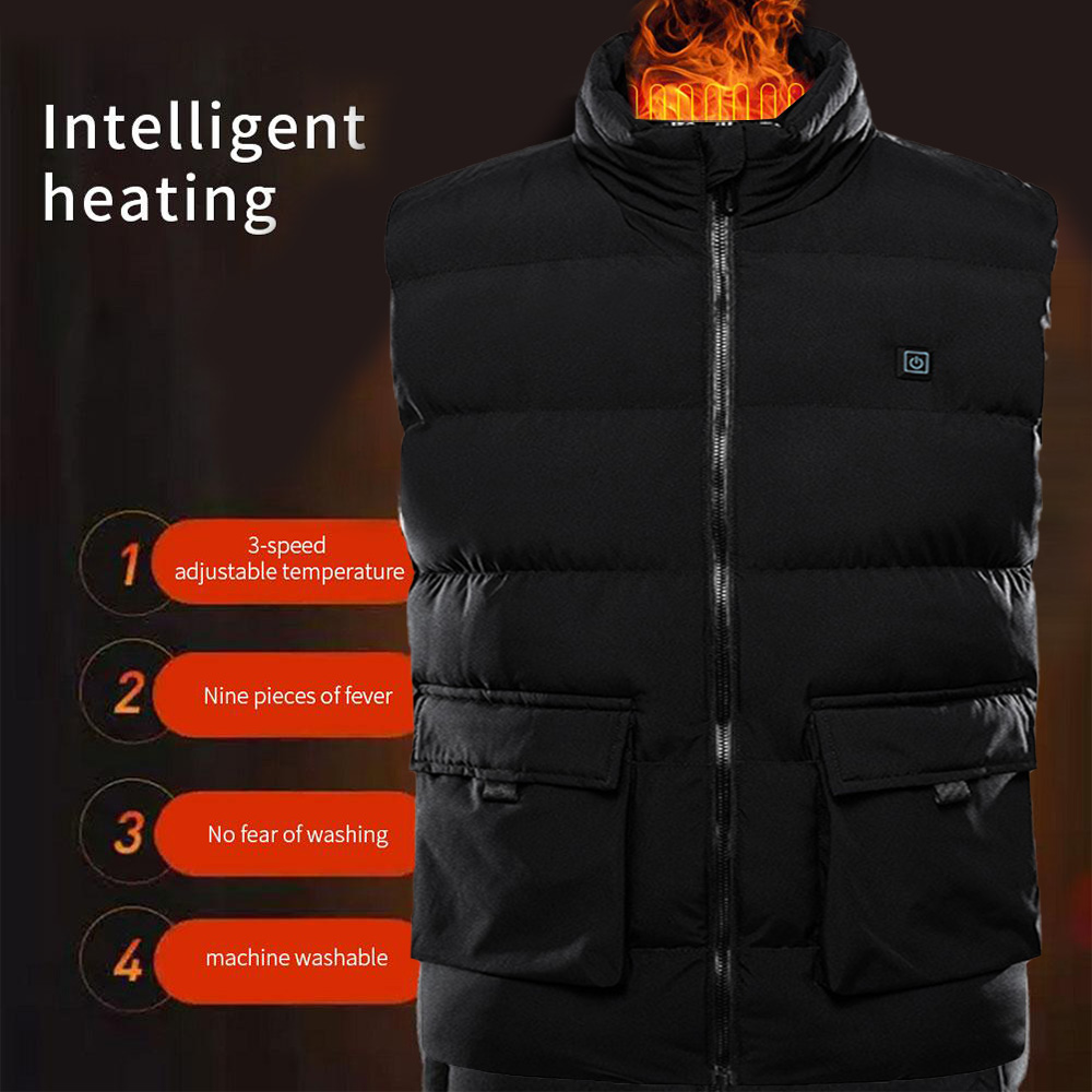 CVLIFE Electric USB Winter Heated Warm Slim Vest Men Women Heating Coat Jacket Clothing Fast Warm-Up Coat Jacket Efficient Warmth Polyester Fibers 3 Speed Heating (10000mAH Power Supply Optional) - image 5 of 8