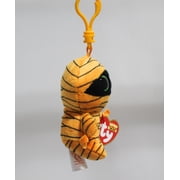 Ty Beanie Boos (Plastic Key Clip) - Mask the Orange Mummy – Glitter Eyes - Stuffed Animal