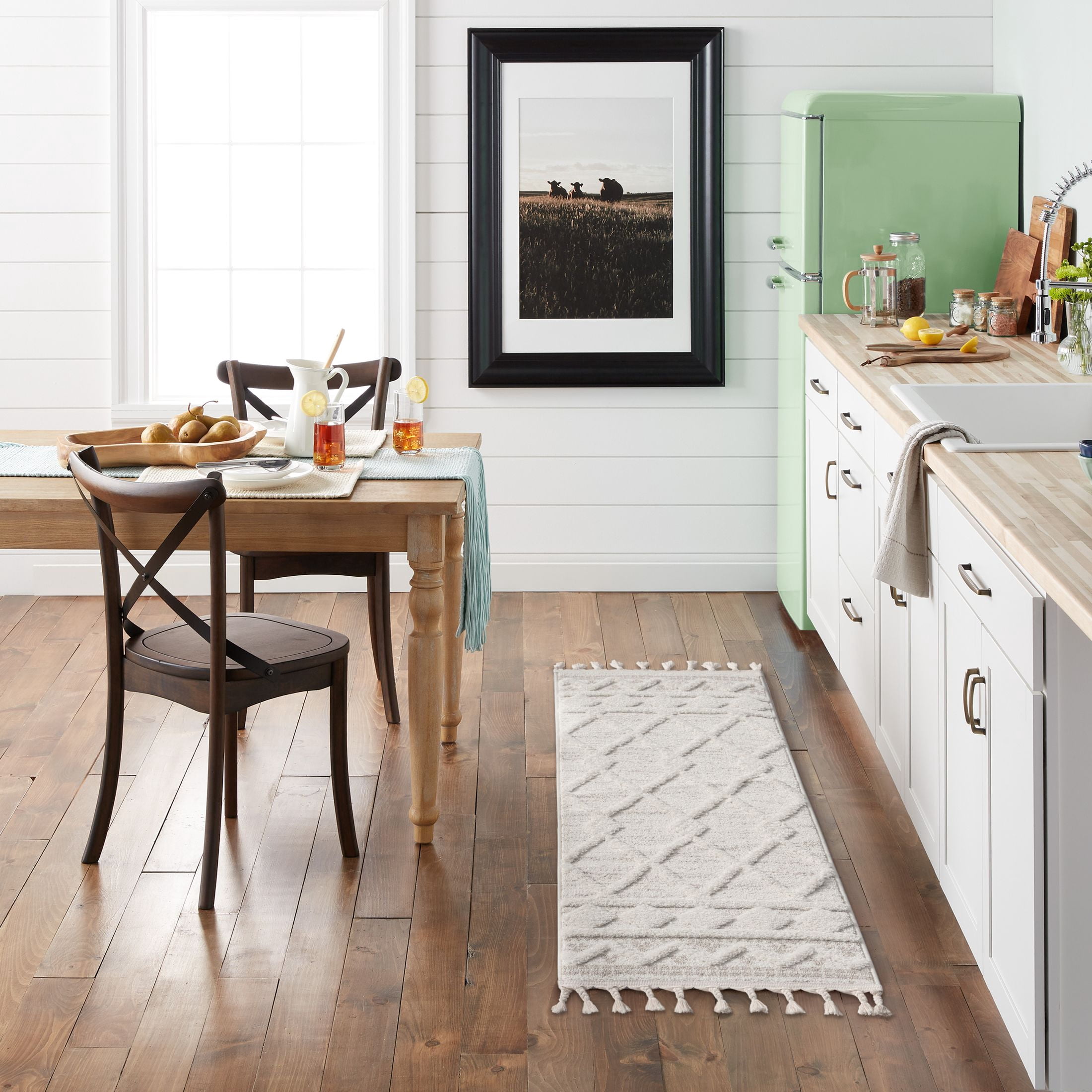 Wanda June Home Tina Area Rug Runner, Ivory, 2'x6' by Miranda Lambert