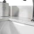 thumbnail image 2 of Montary 43x22 Inch Engineered Stone Bathroom Vanity Top Carrara White Marble with Undermount Ceramic Sink, Single Faucet Hole & Backsplash for Modern Bathroom Renovation, 2 of 9