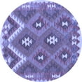 thumbnail image 1 of Ahgly Company Indoor Round Southwestern Blue Country Area Rugs, 8' Round, 1 of 4