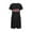 Black-3, variant on Aofany Short Sleeve Nightgowns for Women Plus Size Soft Comfortable Sleepwear Sleep Shirt Casual Print Nightdress for Women