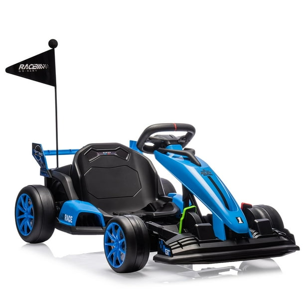 Yeshouse go-kart eléctrico para niños, 24V, 2 motores de 200W, 12km/h, altura ajustable, ideal para derrapes y carreras al aire libre, para mayores de 6 años