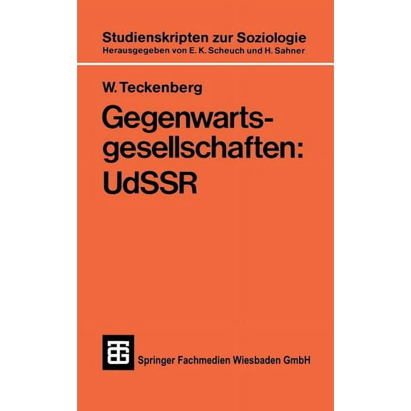 Teubner Studienskripten Zur Soziologie Gegenwartsgesellschaften: Udssr, Book 121, (Paperback)