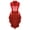 Red, variant on Women Shiny Metallic Zipper Front Open Front Tops Vest Party Blue S